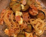 ナスとモッツァレラのトマトパスタ作り方5写真