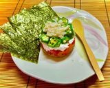 No2844オクラ長芋納豆の海鮮バクダン作り方8写真