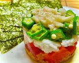 No2844オクラ長芋納豆の海鮮バクダン作り方9写真