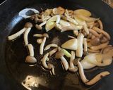 キノコとネギのおろしバター醤油パスタ作り方3写真