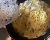 キノコとネギのおろしバター醤油パスタ作り方6写真