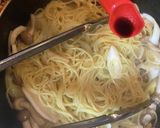キノコとネギのおろしバター醤油パスタ作り方8写真