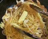 キノコとネギのおろしバター醤油パスタ作り方9写真