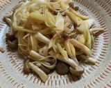 キノコとネギのおろしバター醤油パスタ作り方10写真