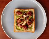 チーズ流出！ベーコンしめじのホットサンド作り方14写真