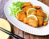 簡単♪鶏胸肉のはちみつレモン照り焼き作り方5写真