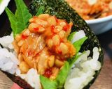 キムチ納豆手巻き寿司作り方5写真