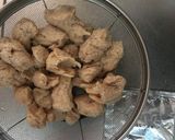 あまりスープ活用！節約大豆ミート丼作り方1写真