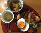 あまりスープ活用！節約大豆ミート丼作り方7写真