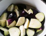 豚コマとナスと大葉の味噌煮作り方1写真