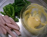 魚肉ソーセージと春菊の味噌マヨあえ作り方4写真