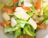 ワンボールパスタ☆キムチカルボナーラ作り方1写真