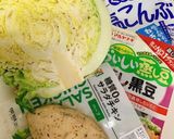 ☆キャベツとサラダチキンの塩昆布和え☆作り方1写真
