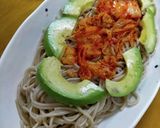 超簡単美味しい！　すごうまアボキムチ蕎麦作り方5写真