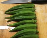 おくら の 胡麻和え(備忘録)作り方1写真