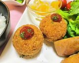 今日のおかずは、かぼちゃコロッケ・チキン作り方1写真