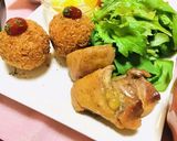 今日のおかずは、かぼちゃコロッケ・チキン作り方4写真