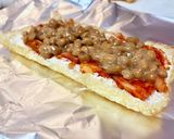油揚げピザ☆納豆キムチーズ作り方3写真