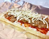 油揚げピザ☆納豆キムチーズ作り方4写真