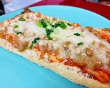 油揚げピザ☆納豆キムチーズ作り方6写真