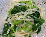 絶品☆ほうれん草ともやしと海苔のおひたし作り方1写真