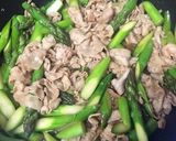 下茹でなし！アスパラと豚バラの甘辛炒め作り方11写真