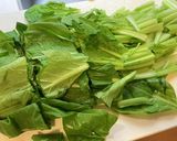 牛肉切り落としと小松菜のオイスター炒め作り方1写真