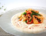 ほぼ5分で完成！冷やし豆乳豚キムチうどん作り方7写真