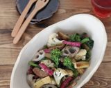 ぺぺソルトで春野菜とソーセージのオイル蒸作り方6写真