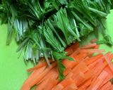 #簡単ナムル　水菜　もやし　にんじん作り方1写真