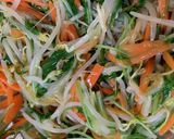 #簡単ナムル　水菜　もやし　にんじん作り方7写真