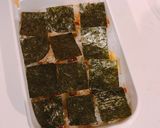 海苔と薄焼き玉子で、ミルフィーユのり弁当作り方11写真