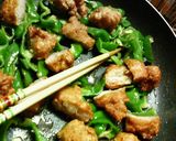 簡単✿唐揚げと野菜の❀バルサミコ✿パスタ作り方4写真