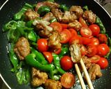 簡単✿唐揚げと野菜の❀バルサミコ✿パスタ作り方5写真