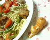 簡単✿唐揚げと野菜の❀バルサミコ✿パスタ作り方8写真