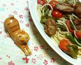 簡単✿唐揚げと野菜の❀バルサミコ✿パスタ作り方9写真