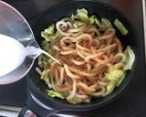 簡単★居酒屋★明太キムチクリームうどん作り方4写真