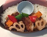 皐月17　唐揚げ甘酢あん弁当作り方3写真