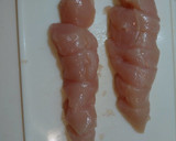 簡単！鶏ささみとしめじの大葉味噌マヨ炒め作り方1写真