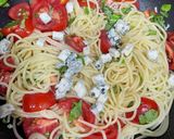 簡単冷製トマトバジルゴルゴンゾーラパスタ作り方8写真