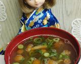リカちゃん♡なめこ赤だし(ˊ̱˂˃ˋ̱)作り方13写真