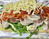 イカのキムチーズホイル焼き作り方3写真