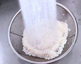 わらびと干し椎茸の卵雑炊作り方2写真