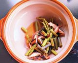 わらびと干し椎茸の卵雑炊作り方3写真