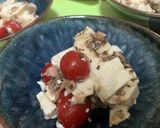 育毛レシピ！塩麹で豆腐のバジルサラダ作り方3写真