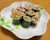 海苔&チーズでキムチ巻き♡キュウリ燻製鶏作り方4写真