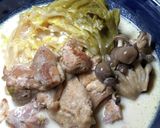 丸ごとキャベツと鶏肉のクリーム煮作り方7写真