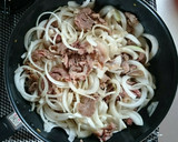 材料2つ☆豚こまと新玉ねぎの簡単すき煮。作り方5写真
