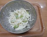 旬の味　そらまめと新玉ねぎのかき揚げ作り方3写真