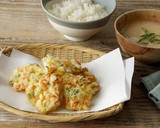 サクサク簡単☆３色の彩り☆野菜かき揚げ作り方10写真